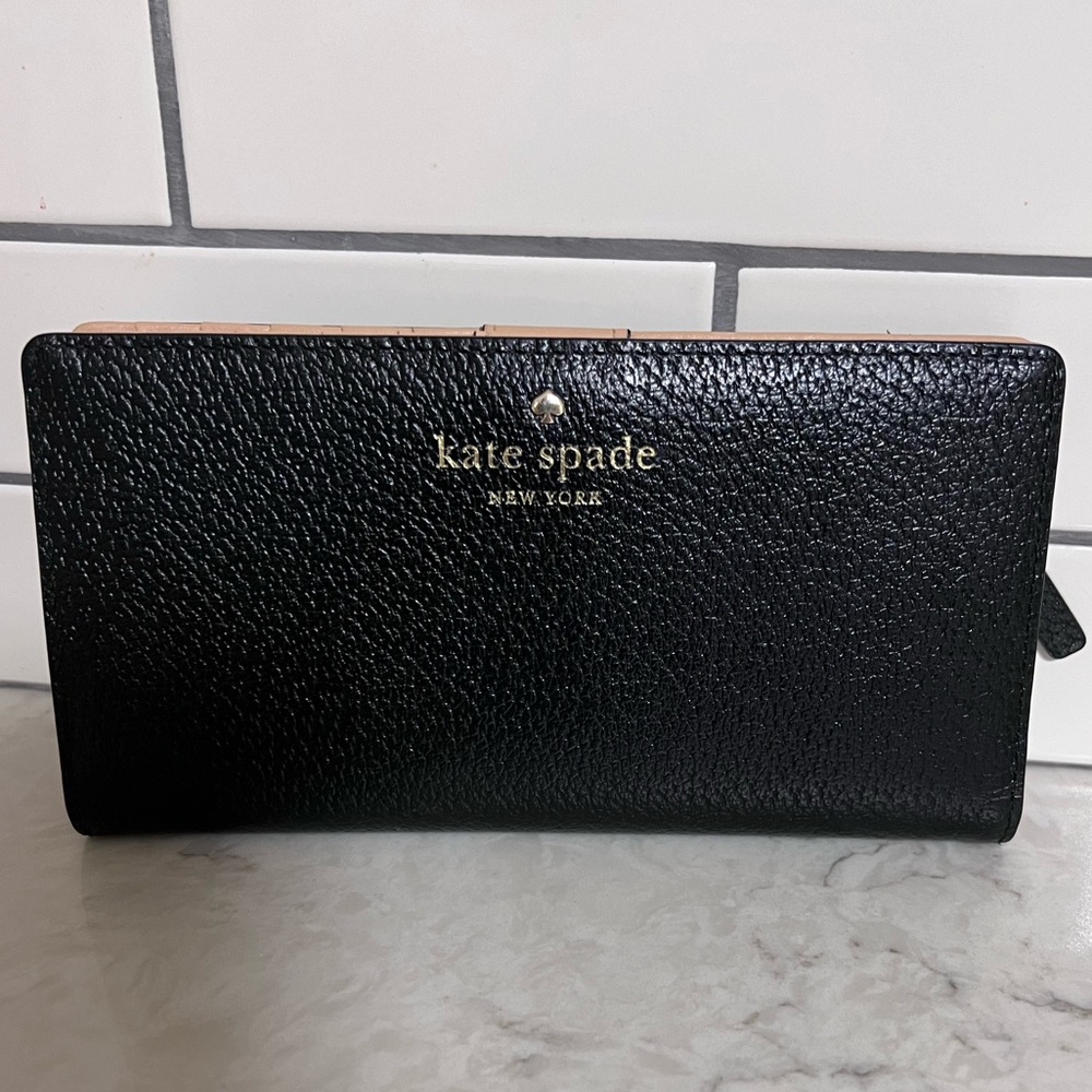 Kate Spade New York Staci Large Slim Bifold Wallet ~ Black New w/out tags